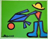 Bahja The Worker - Portrait of a Peasant Painting