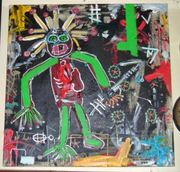 Paul Kostabi What Happened to the Golf Game Painting - Click Image to Close
