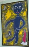 Paul Kostabi Barrel Boy Painting 2000
