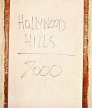 Paul Kostabi Hollywood Hills Flamingo Oil Painting 2000