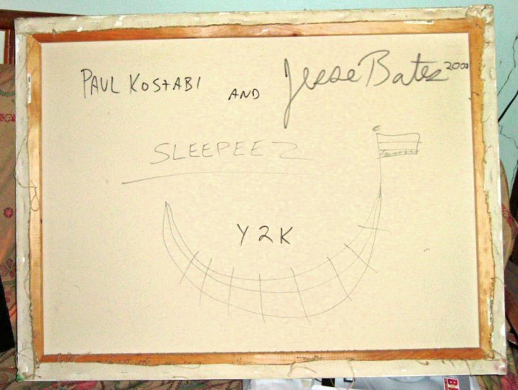 Paul Kostabi and Jesse Bates Sleepeez Painting 2000 - Click Image to Close