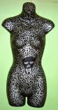 LA II Angel Ortiz Cat Silver Torso Mannequin Art