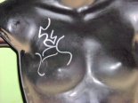 LA II Angel Ortiz Cat Silver Torso Mannequin Art