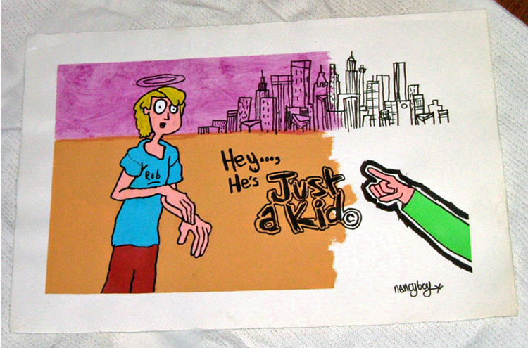 Nancyboy Stuart Semple "Just A Kid" Pop Art - Click Image to Close